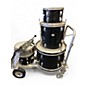 Used Rogers 5 Piece 4 PEICE Black Drum Kit