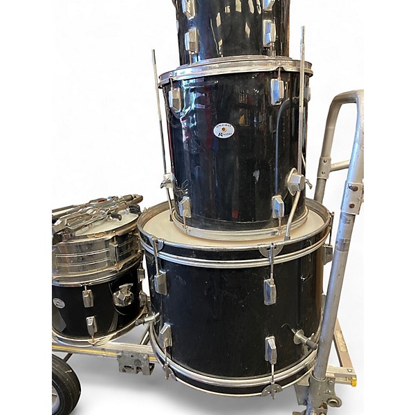 Used Rogers 5 Piece 4 PEICE Black Drum Kit