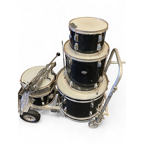 Used Rogers 5 Piece 4 PEICE Black Drum Kit