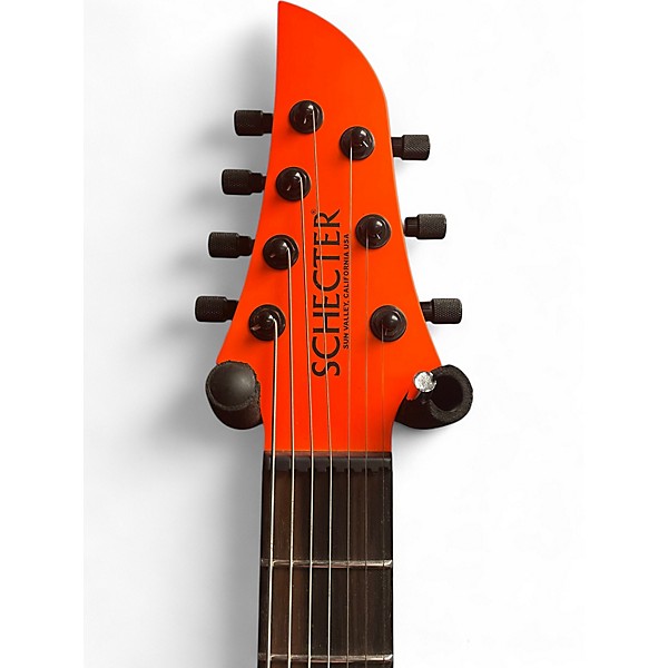 Used 2023 Schecter Guitar Research Km7 hybrid custom shop Orange Baritone Guitars