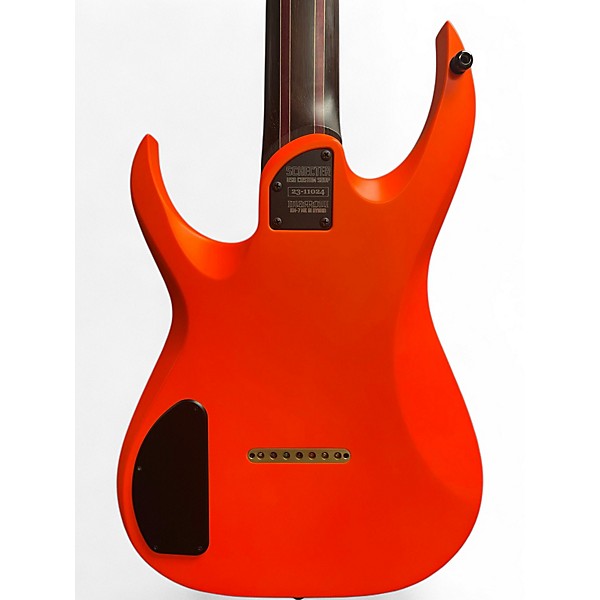 Used 2023 Schecter Guitar Research Km7 hybrid custom shop Orange Baritone Guitars
