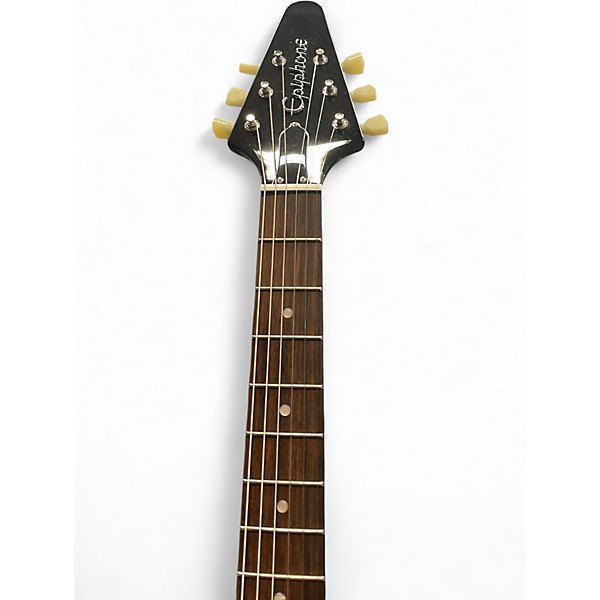 Used Epiphone FLYING V Ebony Solid Body Electric Guitar