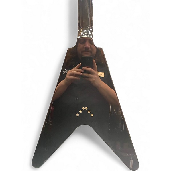 Used Epiphone FLYING V Ebony Solid Body Electric Guitar