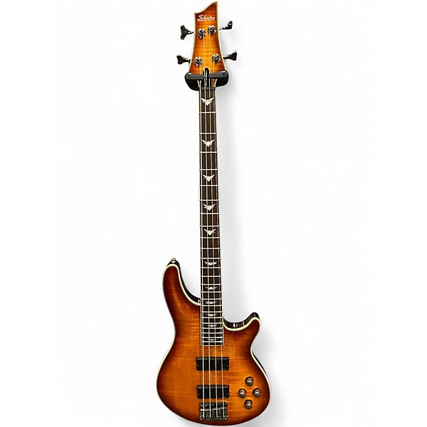 Used Schecter Guitar Research Omen Extreme 4 String Amber Electric Bass Guitar