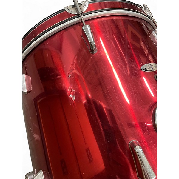 Used Percussion Plus 4 Piece 4 PC SHELL KIT Chrome Red Metallic Drum Kit