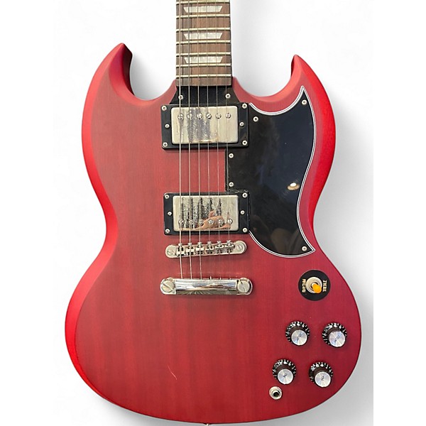 Used 2017 Epiphone SG Standard Worn Cherry Solid Body Electric Guitar