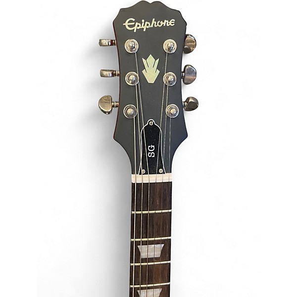 Used 2017 Epiphone SG Standard Worn Cherry Solid Body Electric Guitar
