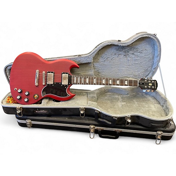 Used 2017 Epiphone SG Standard Worn Cherry Solid Body Electric Guitar