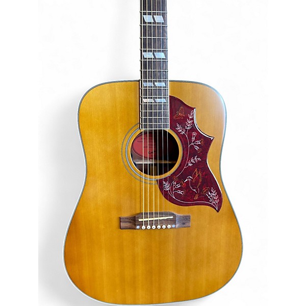 Used Epiphone Hummingbird Inspired by Gibson Aged Antique Natural Acoustic Electric Guitar