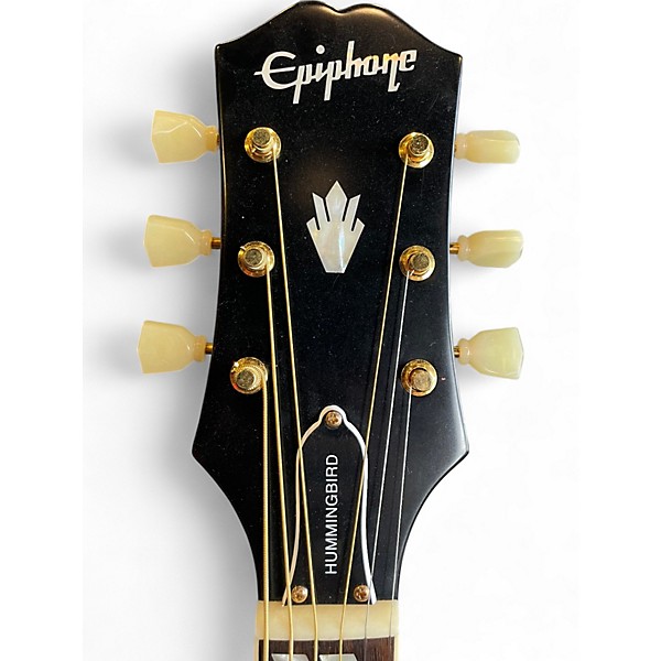 Used Epiphone Hummingbird Inspired by Gibson Aged Antique Natural Acoustic Electric Guitar