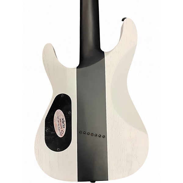 Used Schecter Guitar Research C7 ROB SCALLON MULTISCALE Arctic White Solid Body Electric Guitar