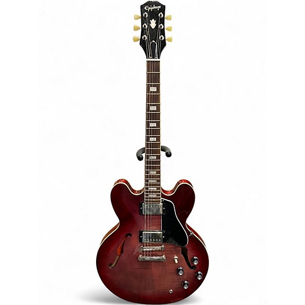 Used Epiphone ES335 Trans Red Hollow Body Electric Guitar