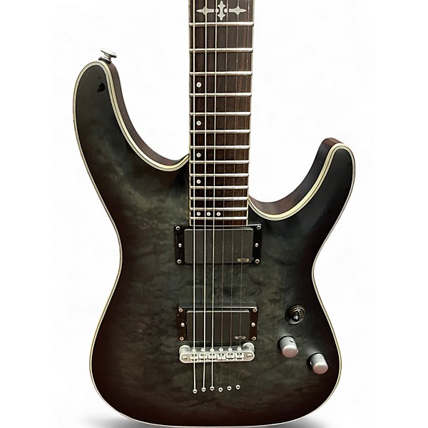 Used Schecter Guitar Research C1 Platinum Black Solid Body Electric Guitar