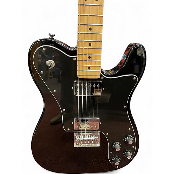 Used Squier Vintage Modified Telecaster Custom Black Solid Body Electric Guitar
