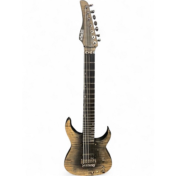 Used Schecter Guitar Research Banshee Mach FR S 7 -String Trans Black Solid Body Electric Guitar