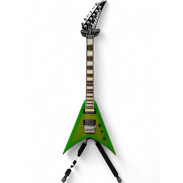 Used Jackson X Series Signature Scott Ian King V Green Solid Body Electric Guitar