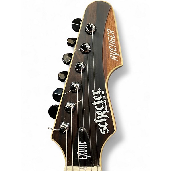 Used Schecter Guitar Research EXOTIC AVENGER Natural Solid Body Electric Guitar