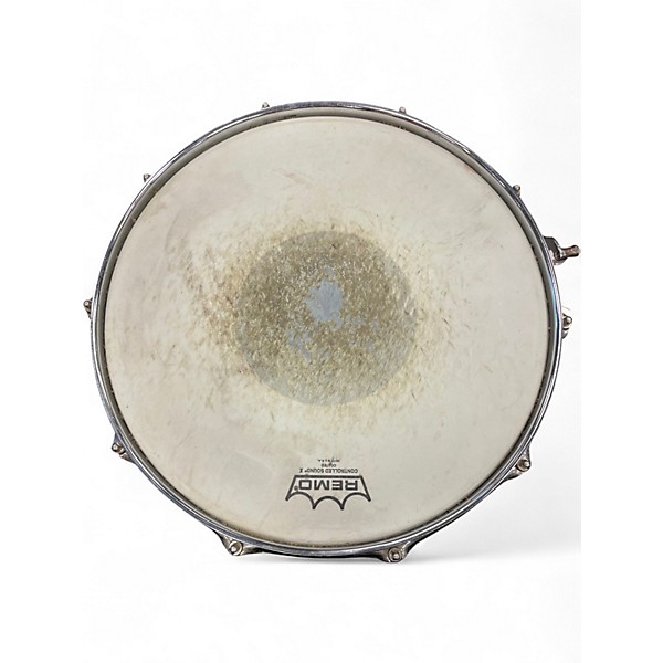 Used Pearl 14in CUSTOM ALLOY SNARE Silver Drum