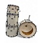 Used Pearl 4 Piece FIBERGLASS Pearl White Drum Kit thumbnail