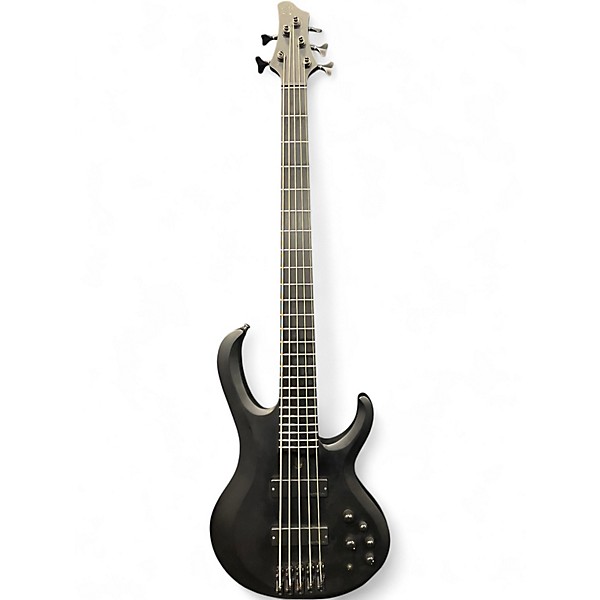Used Ibanez Iron Label BTB625EX 5 String Flat Black Electric Bass Guitar