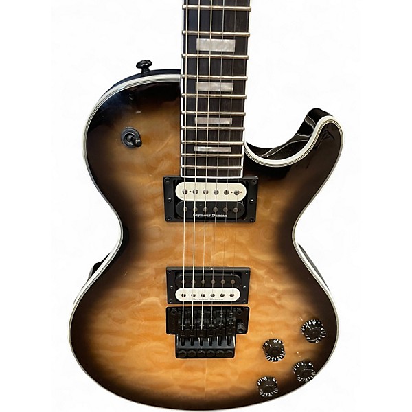 Used Dean Thoroughbred Select Floyd Rose Quilted Maple Faded Tobacco Solid Body Electric Guitar