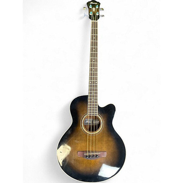 Used Ibanez AEB10E DVS Sunburst Acoustic Bass Guitar