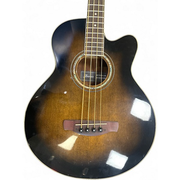 Used Ibanez AEB10E DVS Sunburst Acoustic Bass Guitar