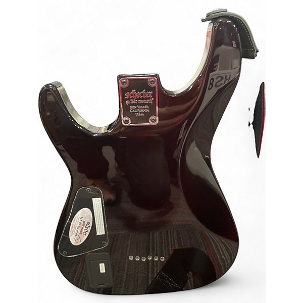 Used Schecter Guitar Research Demon 6 Crimson Red Burst Solid Body Electric Guitar