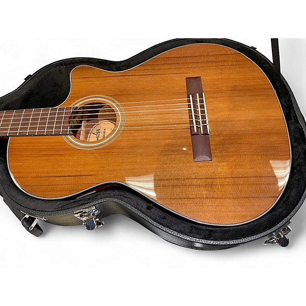 Used Fender CN140SCE Natural Classical Acoustic Electric Guitar