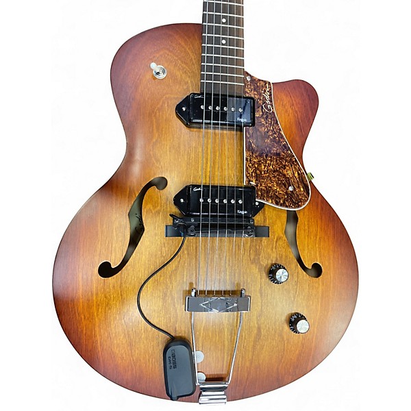 Used Godin 5th Avenue Kingpin II 2 Color Sunburst Hollow Body Electric Guitar