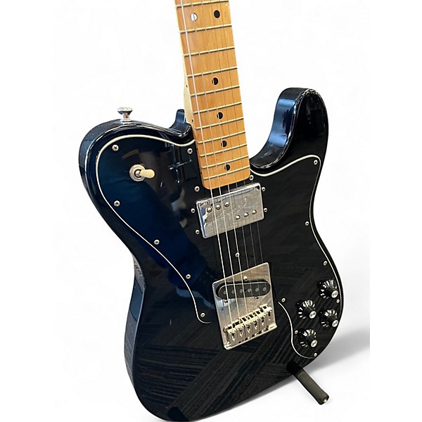 Used Fender Custom Deluxe Telecaster Black Solid Body Electric Guitar