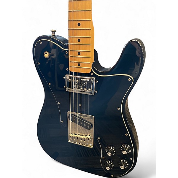 Used Fender Custom Deluxe Telecaster Black Solid Body Electric Guitar