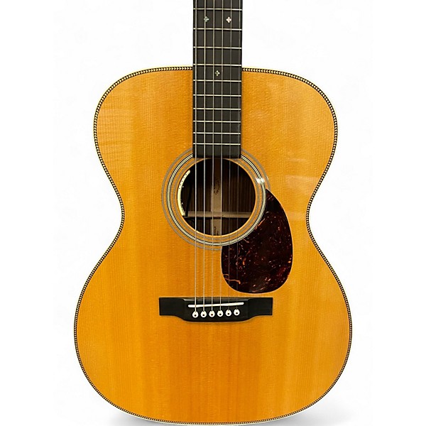 Used 2024 Martin OM-28E Natural Acoustic Electric Guitar