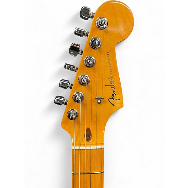 Used 2013 Fender American Deluxe V Neck S1 Strat 2 Tone Sunburst Solid Body Electric Guitar