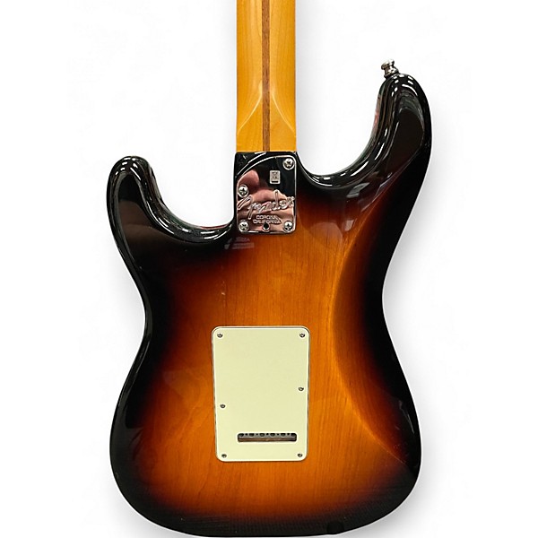 Used 2013 Fender American Deluxe V Neck S1 Strat 2 Tone Sunburst Solid Body Electric Guitar