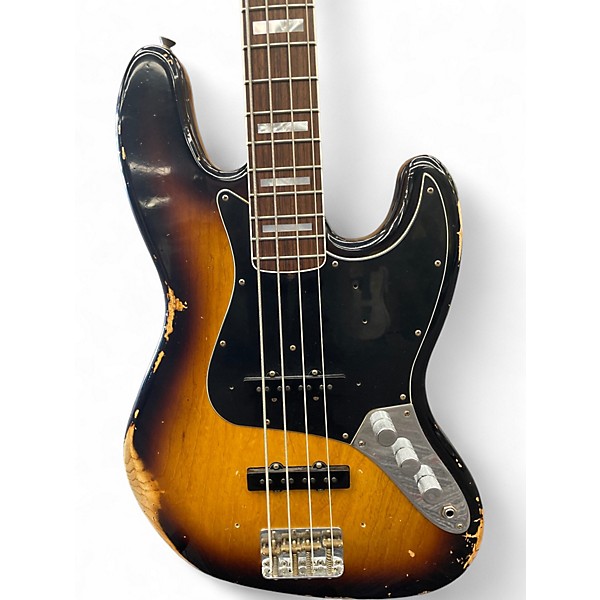 Used Fender Custom Shop Limited Edition Custom Jazz Bass Heavy Relic 3 Tone Sunburst Electric Bass Guitar