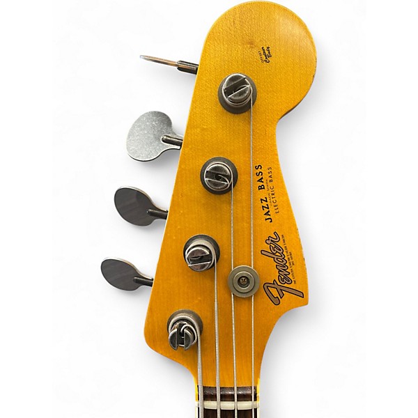 Used Fender Custom Shop Limited Edition Custom Jazz Bass Heavy Relic 3 Tone Sunburst Electric Bass Guitar