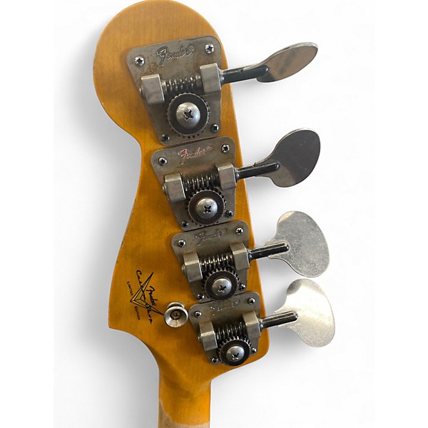 Used Fender Custom Shop Limited Edition Custom Jazz Bass Heavy Relic 3 Tone Sunburst Electric Bass Guitar