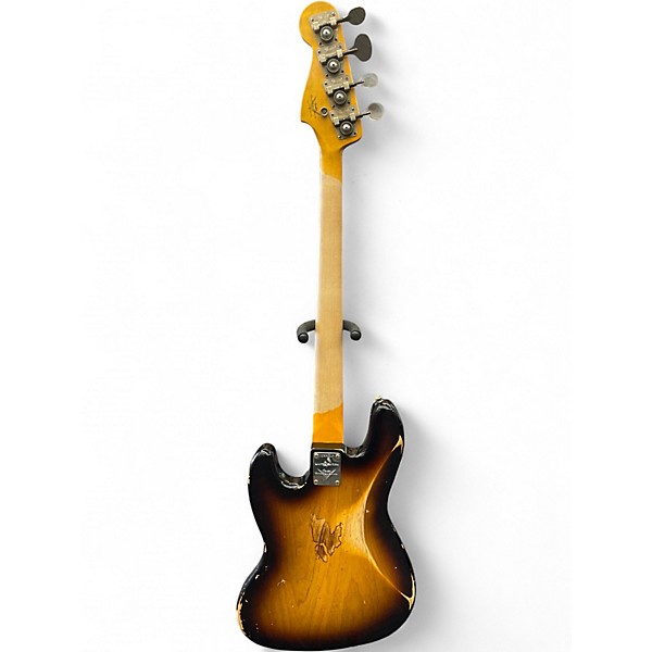 Used Fender Custom Shop Limited Edition Custom Jazz Bass Heavy Relic 3 Tone Sunburst Electric Bass Guitar