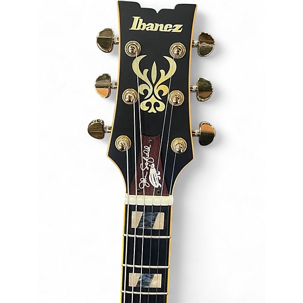 Used Ibanez JSM20 John Scofield Black and Gold Solid Body Electric Guitar