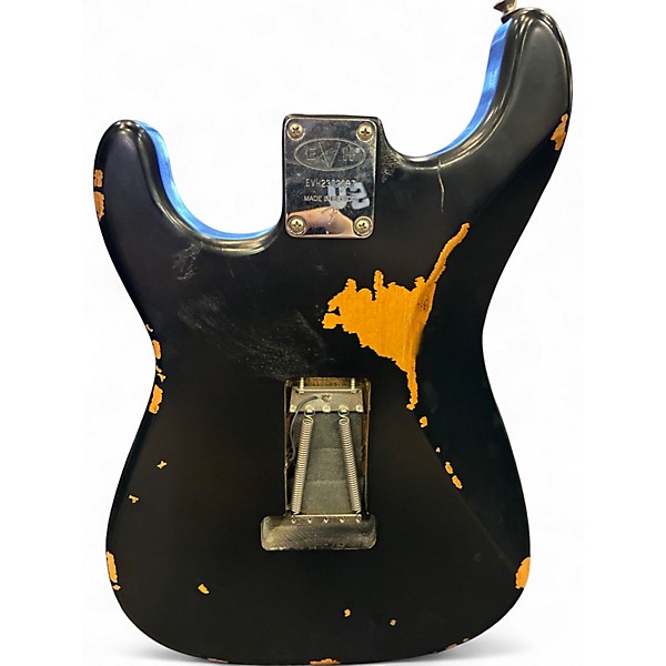 Used EVH Frankenstein series relic Black Solid Body Electric Guitar