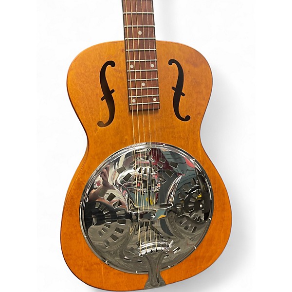 Used Dobro Hound Dog Round Neck Natural Resonator Guitar