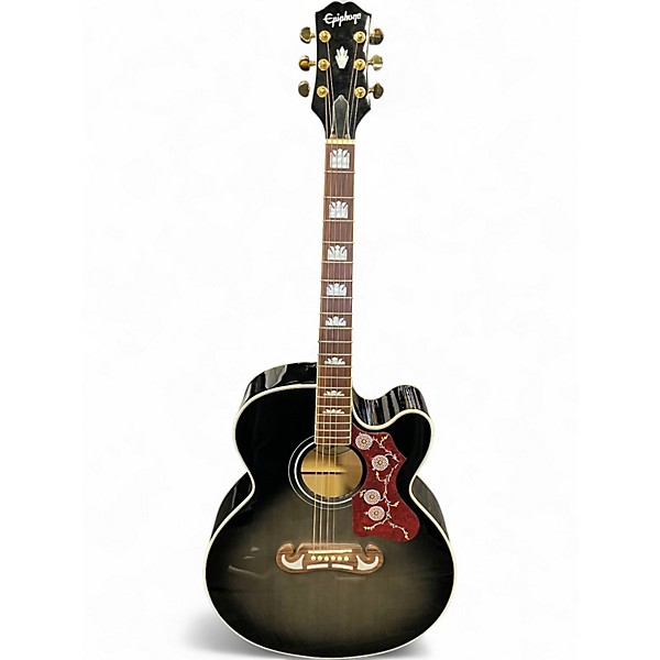 Used Epiphone J200EC STUDIO INSPIRED BY GIBSON Ebony Acoustic Electric Guitar