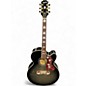 Used Epiphone J200EC STUDIO INSPIRED BY GIBSON Ebony Acoustic Electric Guitar thumbnail