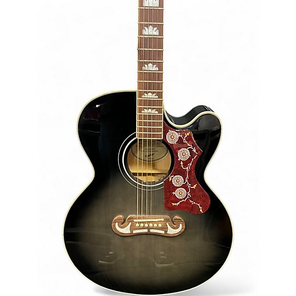 Used Epiphone J200EC STUDIO INSPIRED BY GIBSON Ebony Acoustic Electric Guitar