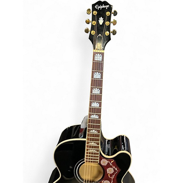 Used Epiphone J200EC STUDIO INSPIRED BY GIBSON Ebony Acoustic Electric Guitar