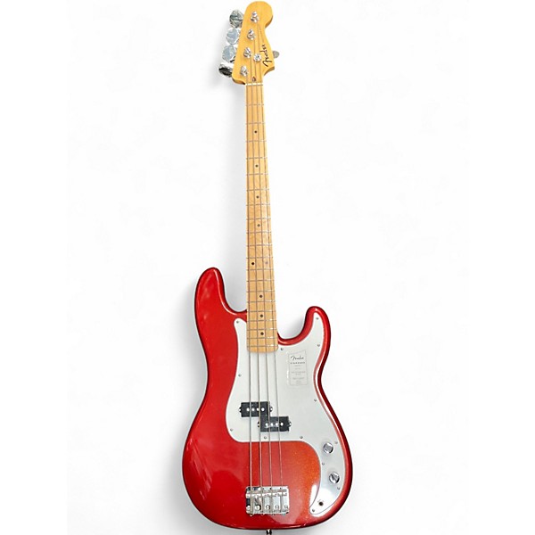 Used Fender Standard Precision Bass Red Electric Bass Guitar