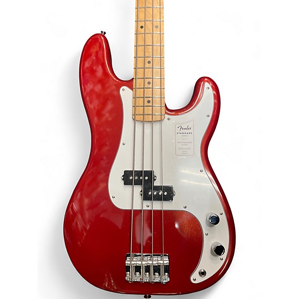 Used Fender Standard Precision Bass Red Electric Bass Guitar