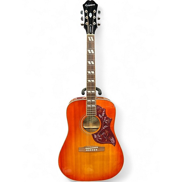 Used Epiphone HUMMINGBIRD STUDIO Cherry Sunburst Acoustic Electric Guitar