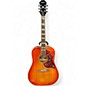 Used Epiphone HUMMINGBIRD STUDIO Cherry Sunburst Acoustic Electric Guitar thumbnail